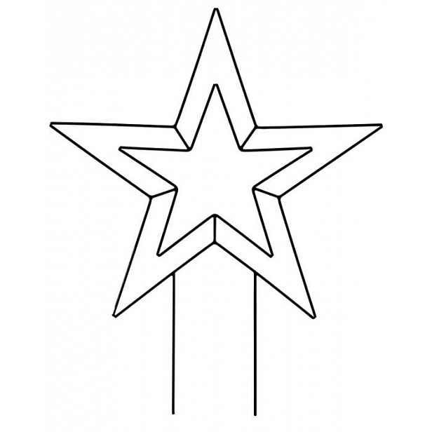 Dekorace hvězda RUVUMA zápich