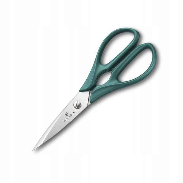 Kuchyňské nůžky univerzální Victorinox 7.6363.4 zelené ocel s mikrozoubky