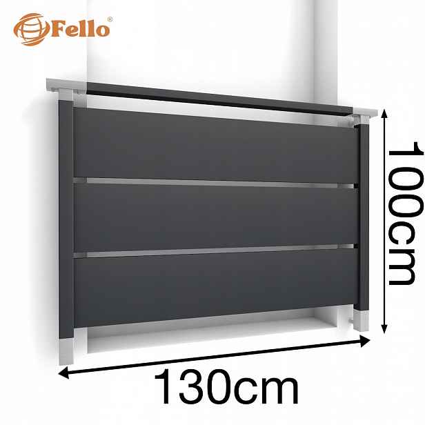 Solid Max Francouzský balkon 130 cm Zábradlí Ral
