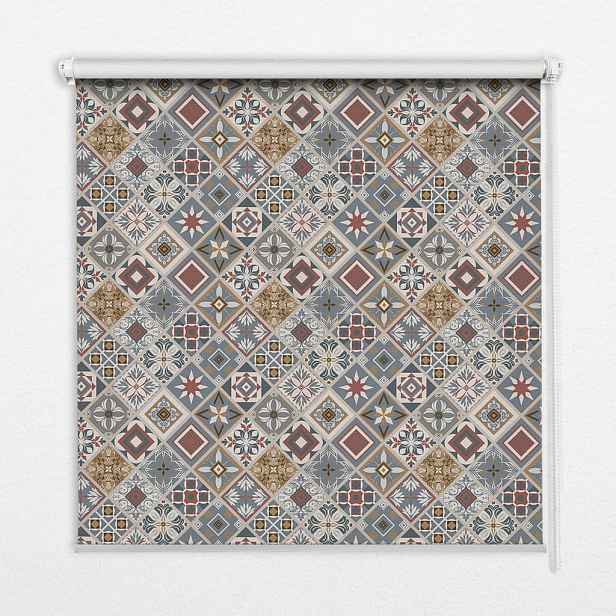 TULUP VNITŘNÍ roleta - okenní roleta - roleta - 80x140 cm - Dekorativní kosočtverce