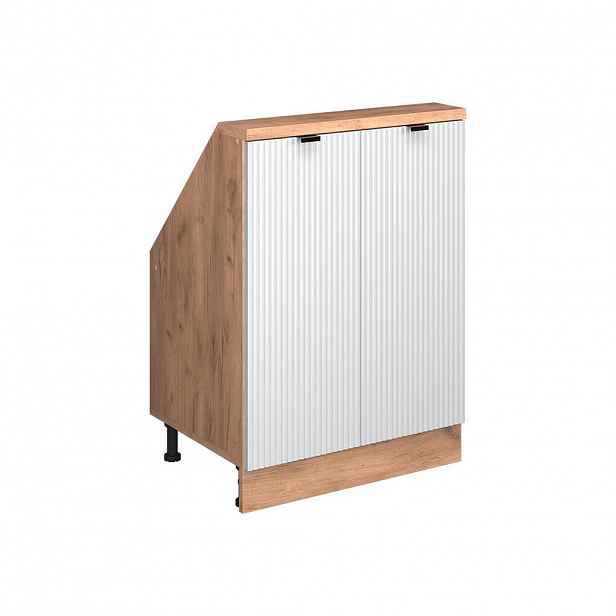 Vicco ŠIKMÁ SKŘÍŇ Rion Bílé zvlnění 60 x 81.6 cm se 2 dvířky
