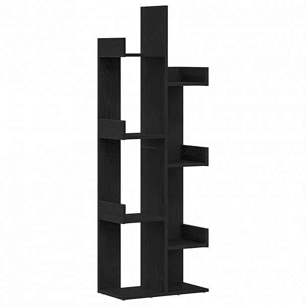 vidaXL knihovna 8 úrovní 48 x 25,5 x 140 cm Kompozitní dřevo Černý dub