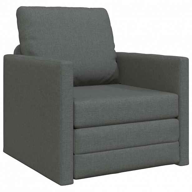 vidaXL Pohovka na spaní 60cm Tmavě šedá textil