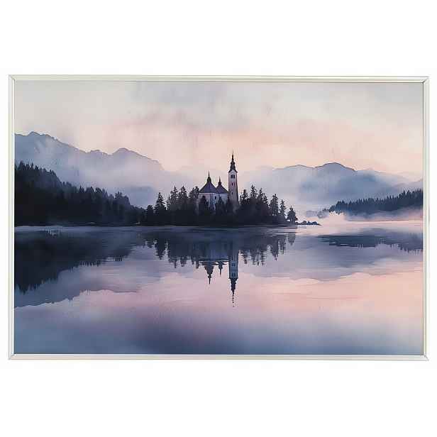 Plakát Rámeček Aluminium Jezero Kostel Hory Bled Slovinsko Alpy 60x40