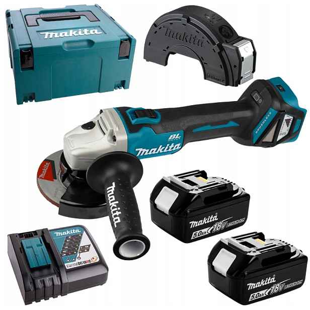 Makita Aku Úhlová Bruska DGA511RTJ 125 mm 18 V 2x5 Ah