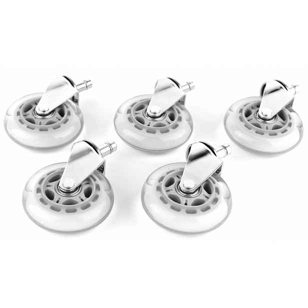 MERCURY Kolečko Premium Crystal grey, pogumované, průměr 73 mm, čep 11 mm