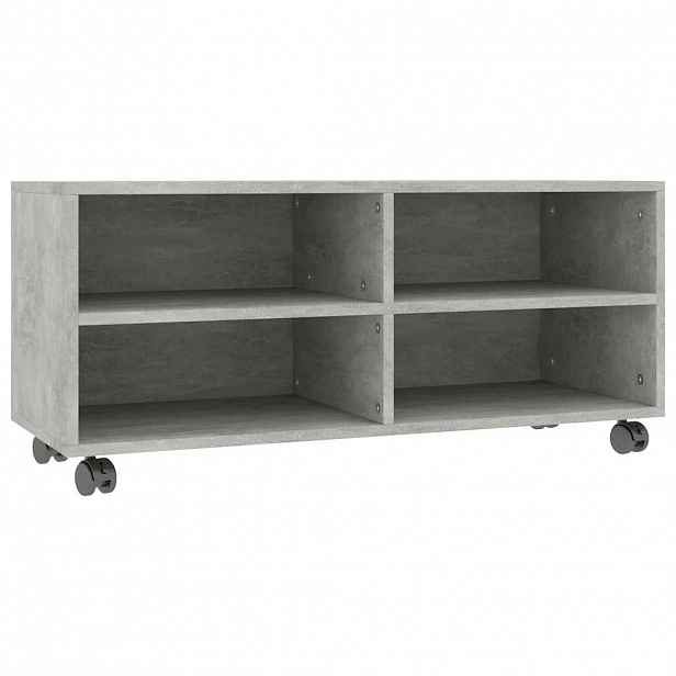 vidaXL TV stolek s kolečky betonově šedý 90x35x35 cm kompozitní dřevo