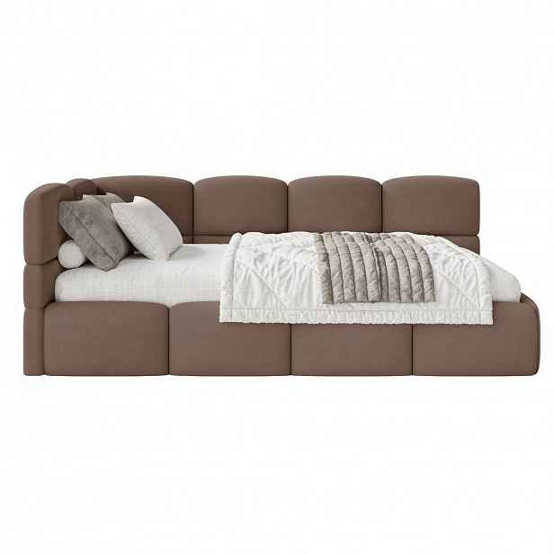 Selsey POSTEL PRO MLÁDEŽ Cloudy hnědá 120 cm, velur Easy-Clean
