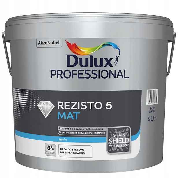 Barva barva na stěny Professional Dulux Rezisto 5 4,44L Bílá