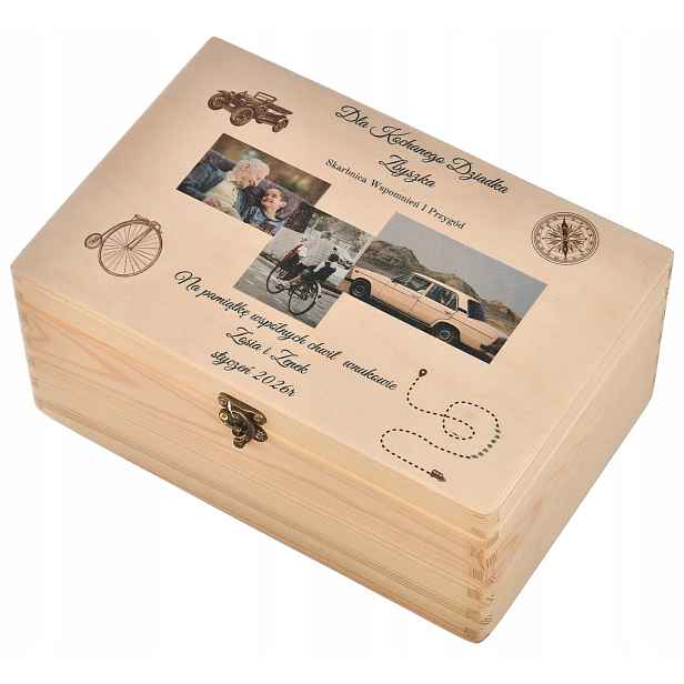 Dřevěná krabička 30 x 20 cm – jedinečný dárek ke Dni dědečka