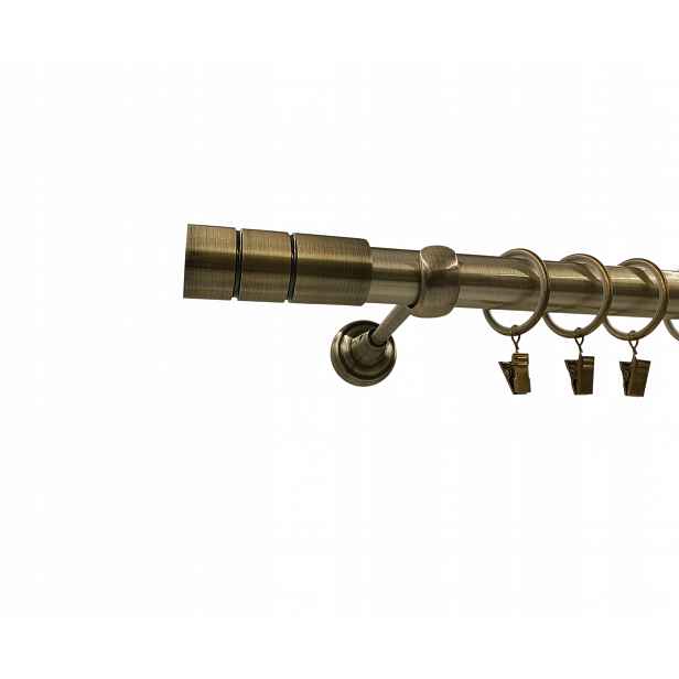 Garnýž fi25mm Zlato Antik 140 Cm Cylinder