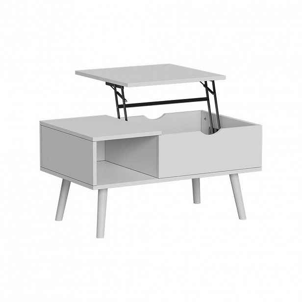 Vicco KONFERENČNÍ STŮL Stora Bílá 76 x 45 cm s funkcí výtahu