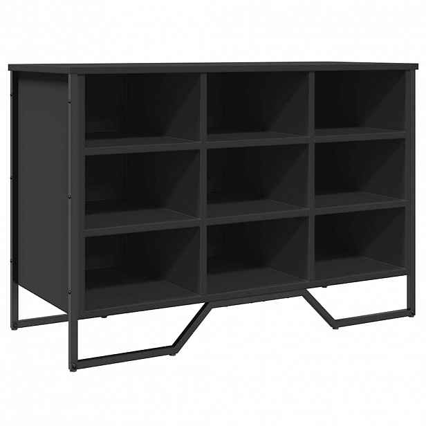 vidaXL Botník černý 90 x 38 x 61,5 cm kompozitní dřevo