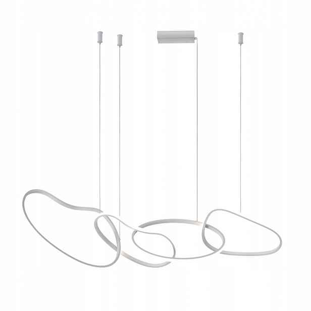 Led závěsná lampa Fonte Bílá Hliníkové svítidlo 130 cm Regulace Italux