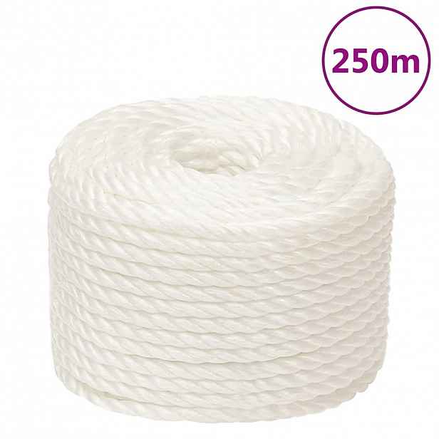 vidaXL Pracovní lano bílá 16 mm 250 m polypropylen