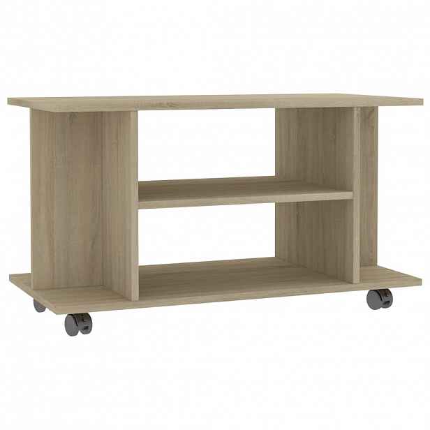 vidaXL TV stolek s kolečky dub sonoma 80 x 40 x 45 cm kompozitní dřevo
