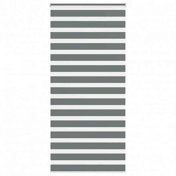vidaXL Zebra roleta tmavě šedá 115x230cm šířka látky 110,9cm polyester