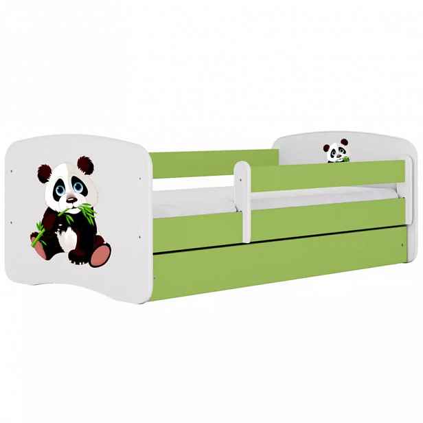 Dětská postel Babydreams+SZ+M zelená 80x180 panda 2