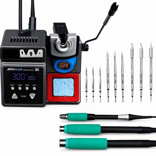 Pájecí stanice C115 C210 C245 odporová Aifen A9 120W 9 hrotů