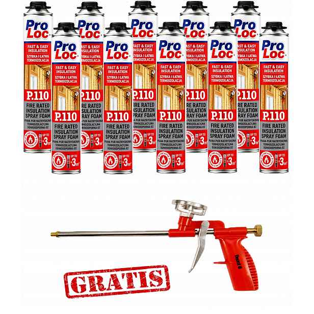 Pur pěna ProLoc 850 ml 930 g, tepelná izolace 10 kusů