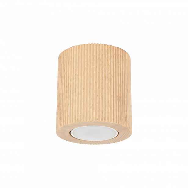 Spot Kulaté Stropní Svítidlo Nástěnné svítidlo Eve Hnědé dřevěné GU10 10W boho Tk Lighting
