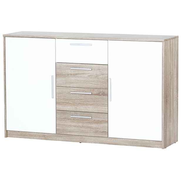 Szynaka Komoda Milo 05 145 cm dub sonoma/bílá