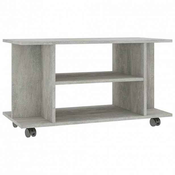 vidaXL TV stolek s kolečky betonově šedý 80x40x45 cm kompozitní dřevo