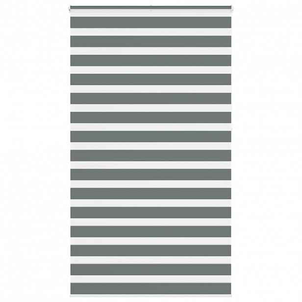 vidaXL Zebra roleta tmavě šedá 120x230cm šířka látky 115,9cm polyester