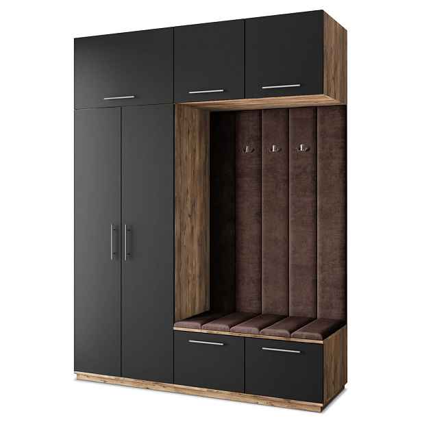 MASSENO MODERNÍ PŘEDSÍŇOVÁ SESTAVA REMA, 180/240/60 cm, dub Lefkas