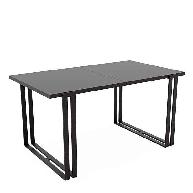 Idohome JÍDELNÍ STŮL HOLTE 120 cm rozkládací z MDF, černý / černý Molet