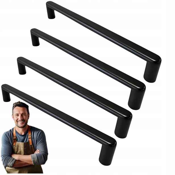 Nábytková Úchytka do skříňky Zásuvky Marcali 160 mm Černý Mat 4ks