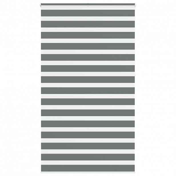 vidaXL Zebra roleta tmavě šedá 125x230cm šířka látky 120,9cm polyester