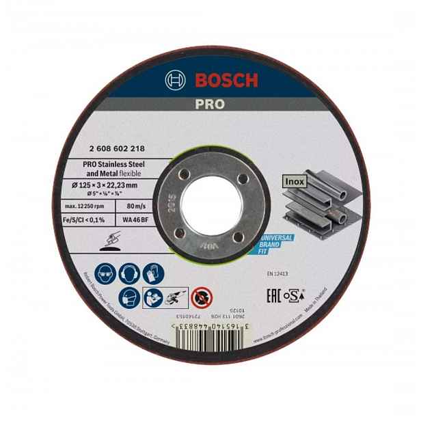 Bosch - Brusný kotouč na nerezovou ocel 115x22,23 mm 2608602218