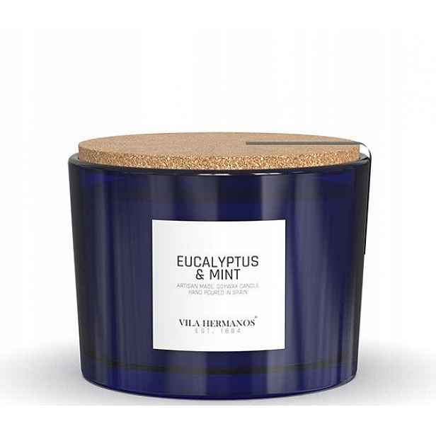 Eucalyptus Mint Vila Hermanos vonná svíčka 350 g Apothecary Cobalt Blue