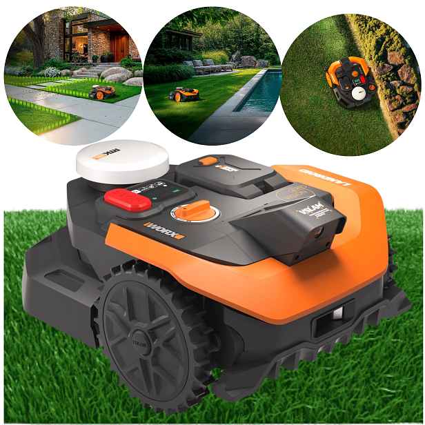 Robotická Sekačka 18 CM 30-60 MM Landroid Vision Cloud Ai Rtk V-slam Worx WR365E