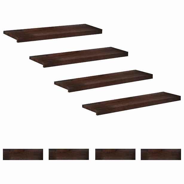 vidaXL Schodišťové nášlapy 8 ks 90 x 25 x 2 cm Tmavě hnědá