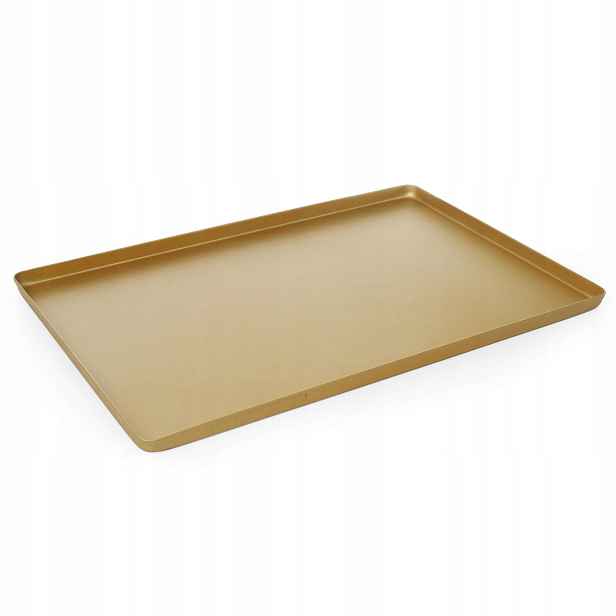 Cukrářská výstavní miska na dort 30x20 cm zlatá