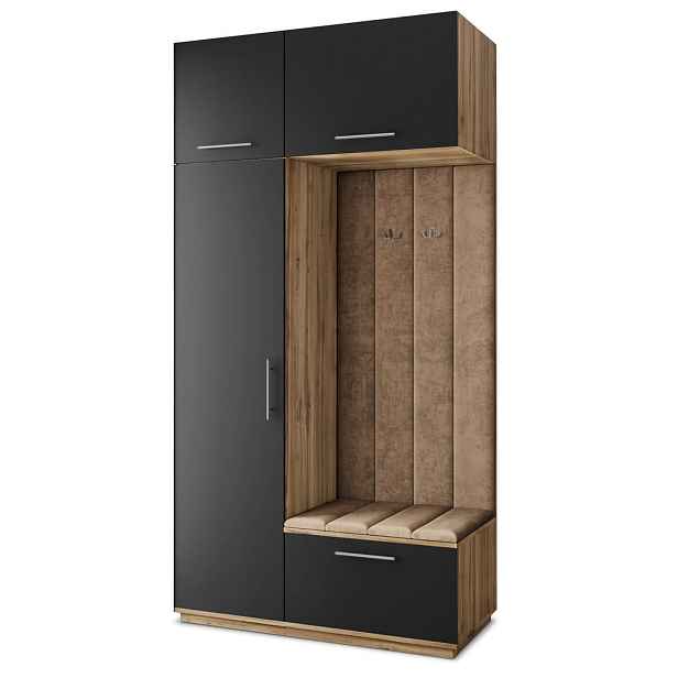 MASSENO MODERNÍ PŘEDSÍŇOVÁ SESTAVA REMA, 120/240/60 cm, dub Wotan