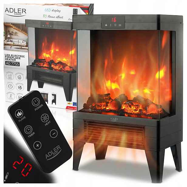 Ad 7755 Elektrický Led krb s dálkovým ovládáním
