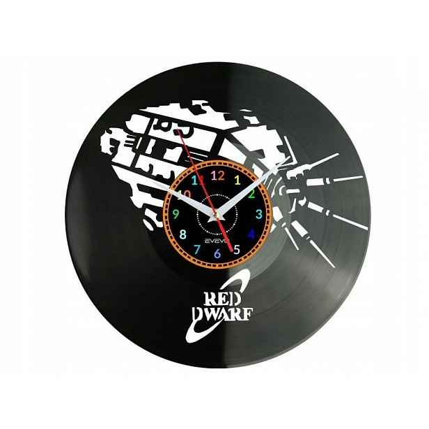 Červený Dekorativní Nástěnný Hodinový Stroj, Moderní Vinylová Deska Na Prez