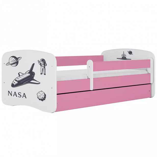 Dětská postel Babydreams+SZ+M růžová 70x140 Nasa