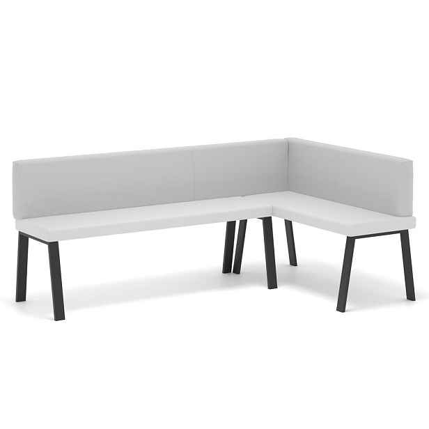 Idohome ROHOVÁ LAVICE MONO Y pravá ekokůže hladká, 142/196 cm, bílá