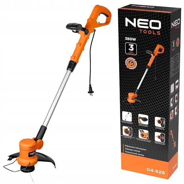 Teleskopická sekačka 380 W, šířka sečení 250 mm, Neo