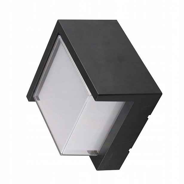 V-tac Nástěnné svítidlo 12W Led IP65 černé čtverec VT-827 3000K 1160lm