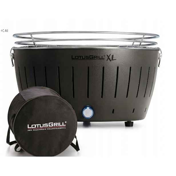 Bezdýmný gril na dřevěné uhlí LotusGrill Zahradní XL s nádobou na popel ochranná taška