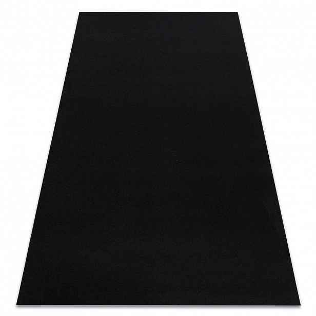 rugsX POGUMOVANÝ koberec RUMBA jedna barva černý 80/100 cm