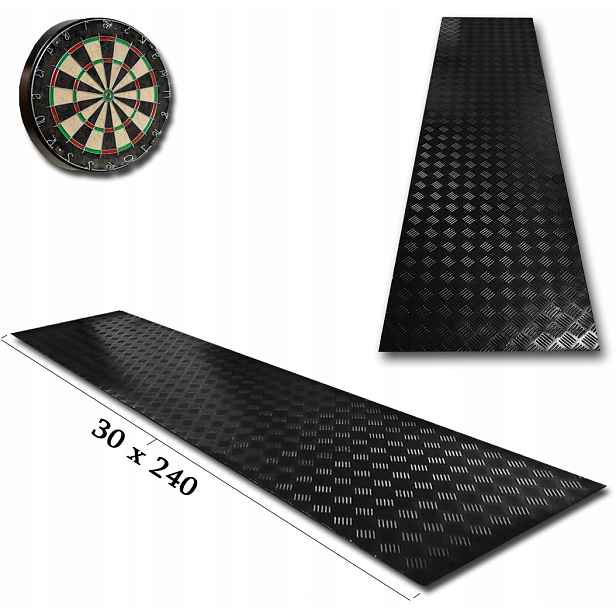 Ochranná Podložka Na Šipky Podlahy Dart Oche Koberec Černá 30x240 cm