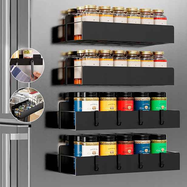 Magnetická Police Na Ledničku Pračka Do Koupelny Organizér Koření POLICEx4