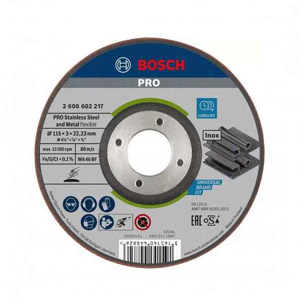Bosch - Brusný kotouč na nerezovou ocel 115x22,23 mm 2608602217