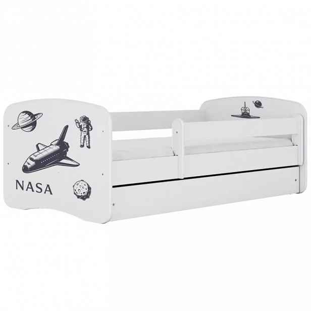 Dětská postel Babydreams+SZ+M bílá 80x180 Nasa